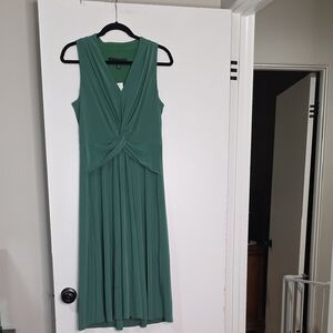 White House Black Market Teal Knot-Front Maxi Dress